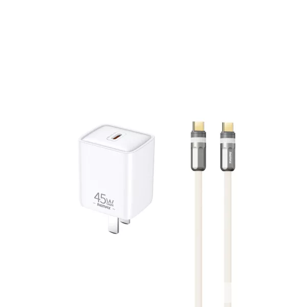 شارژر دیواری 45 وات ریمکس مدل S24 ULTRA به همراه کابل تبدیل USB-C
