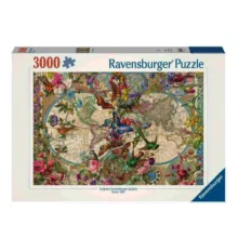 پازل 3000 تکه راونزبرگر مدل Flora N Fauna World Map کد 17117