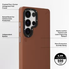 کاور یانگ کیت مدل Matte Leather Case مناسب برای گوشی موبایل سامسونگ Galaxy S25 Ultra