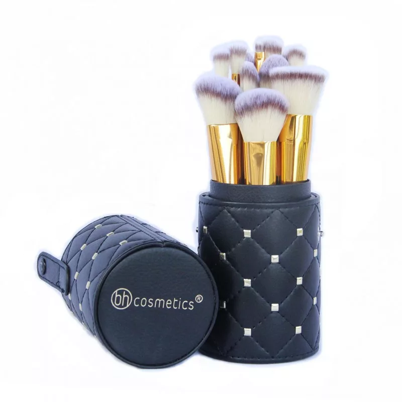 ست برس آرایشی بی اچ کازمتیکس مدل چرمی مجموعه 12 عددی