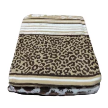 پتو ازدیلک مدل Pardus Bej تک نفره سایز 150×200 سانتی متر