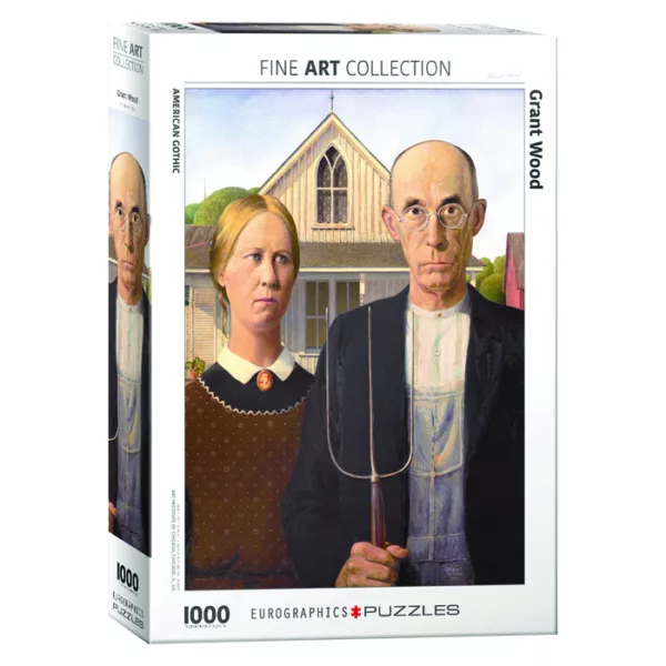 پازل 1000 تکه یوروگرافیکس پازلز مدل American Gothic كد 5479-6000