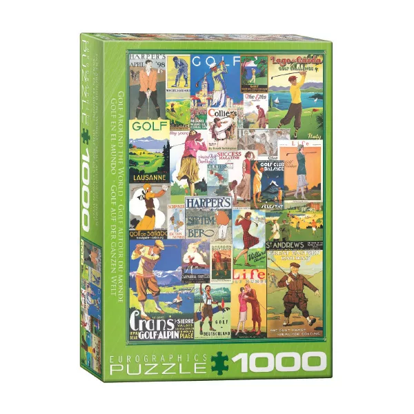 پازل 1000 تکه یوروگرافیکس پازلز مدل Golf Around the World