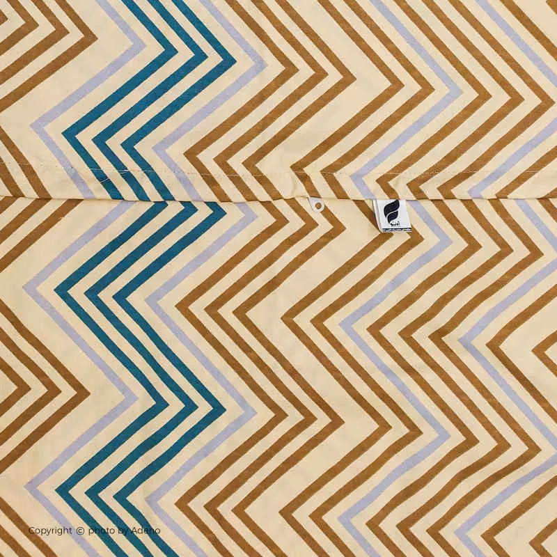 روکش لحاف آدنو مدل Zigzag کد IR38 یک نفره سایز 160x220 سانتی متر
