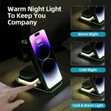 شارژر رومیزی مدل Magnetic 4in1 Wireless charger A8