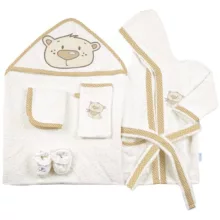 ست 5 تکه حوله نوزادی رز برن طرح Teddy Bear
