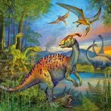 پازل 49 تکه راونزبرگر مدل The Fascination of the Dinosaurs کد 09317 مجموعه 3 عددی