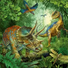پازل 49 تکه راونزبرگر مدل The Fascination of the Dinosaurs کد 09317 مجموعه 3 عددی