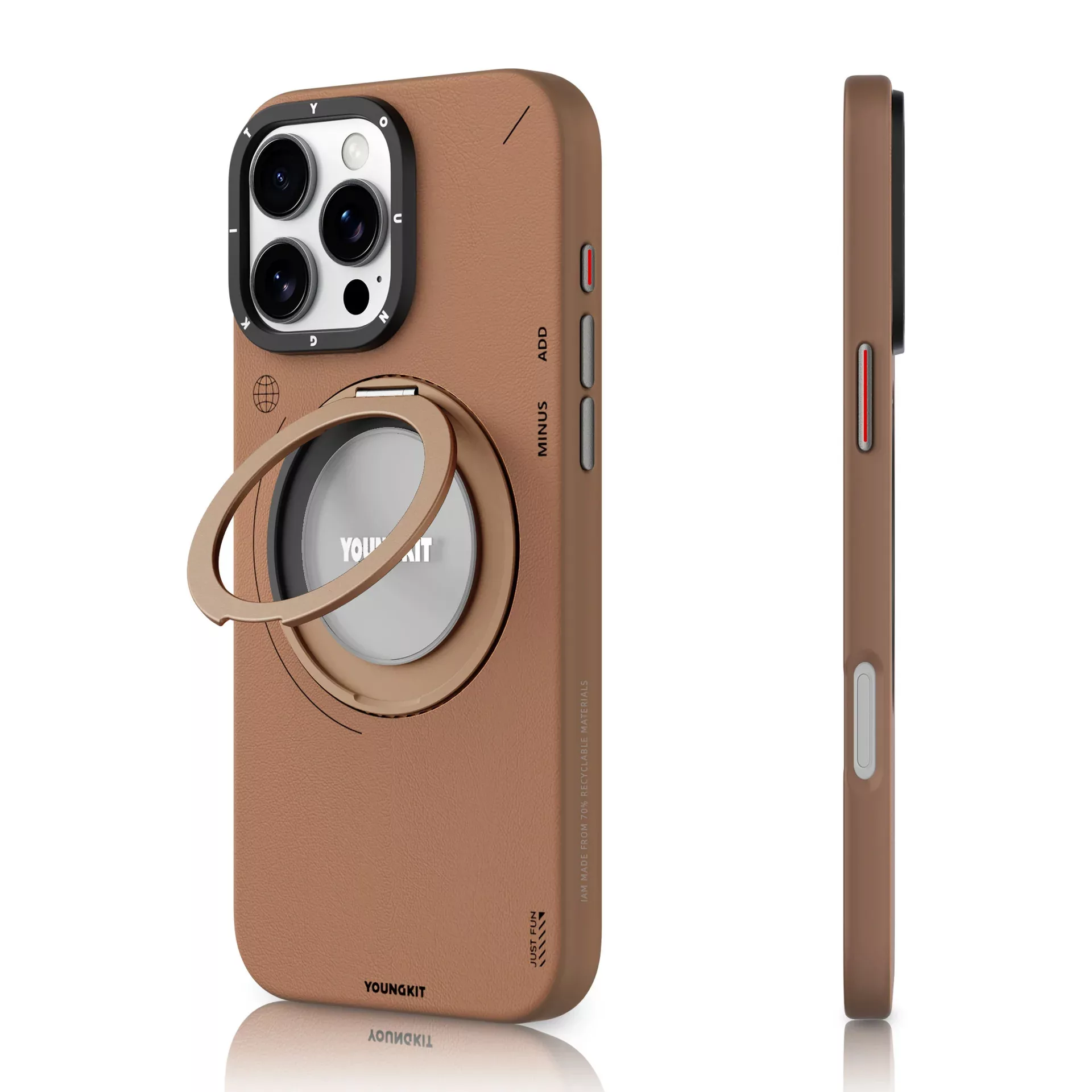 کاور یانگ کیت مدل Leather 360° مناسب برای گوشی موبایل اپل iphone 16promax