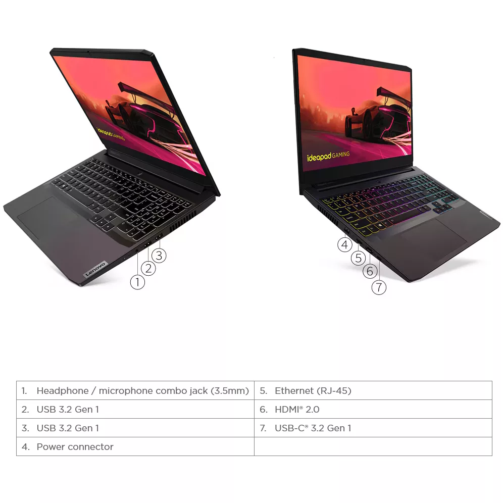 لپ تاپ 15.6 اینچی لنوو مدل IdeaPad Gaming 3 15ACH6-R5 5500H-16GB DDR4-1TB SSD-RTX2050-FHD - کاستوم شده