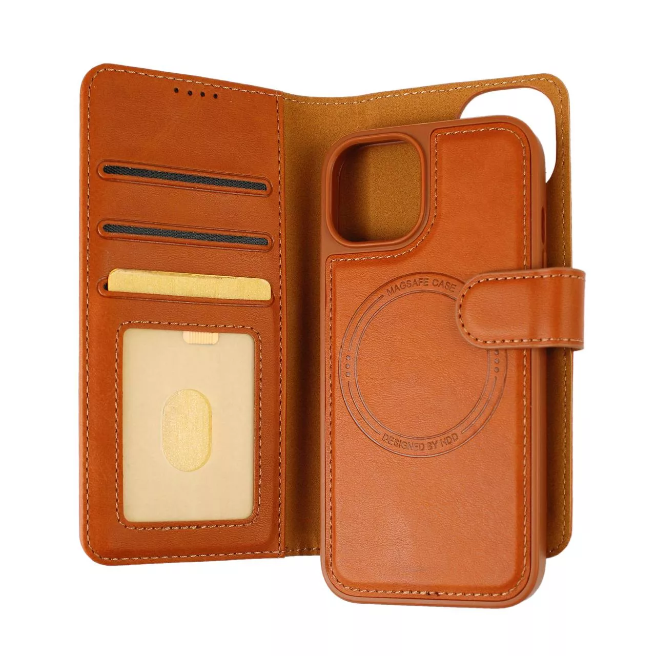 کیف کلاسوری اچ دی دی طرح چرمی مگ سیف مدل LUXURY مناسب برای گوشی موبایل اپل IPHONE 13 pro