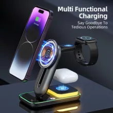 شارژر رومیزی مدل Magnetic 4in1 Wireless charger A8