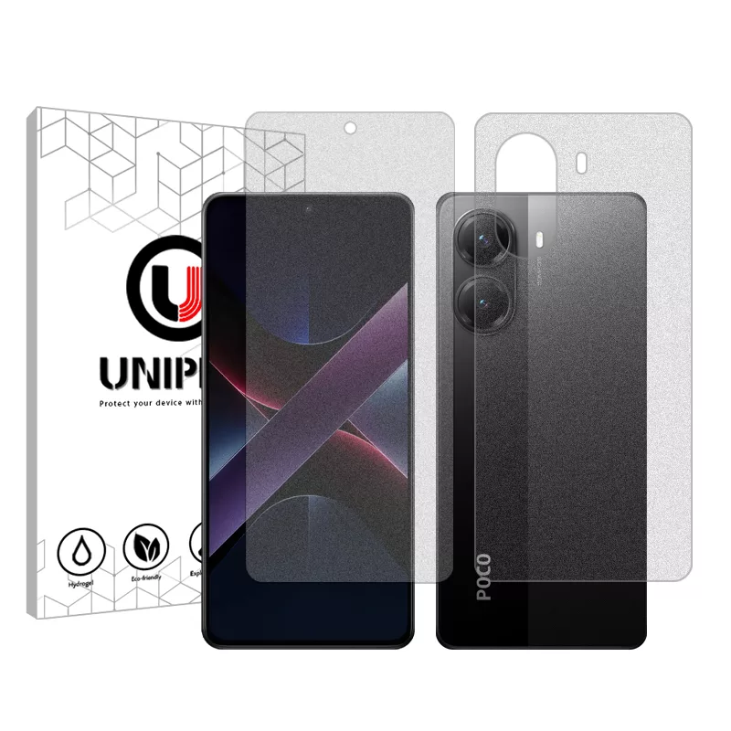 محافظ صفحه نمایش مات یونی پرو مدل Explosion Proof مناسب برای گوشی موبایل شیائومی Poco X7 Pro به همراه محافظ پشت گوشی