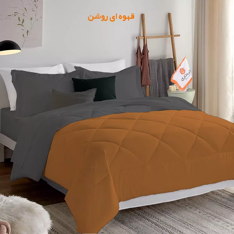 لحاف چیداری مدل دورو یک نفره سایز 160x220 سانتی متر