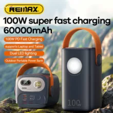 پاوربانک ریمکس مدل RPP-100 ظرفیت 60000 میلی آمپر ساعت