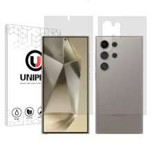 محافظ صفحه نمایش شفاف یونی پرو مدل Explosion Proof مناسب برای گوشی موبایل سامسونگ Galaxy S24 Ultra به همراه محافظ پشت گوشی