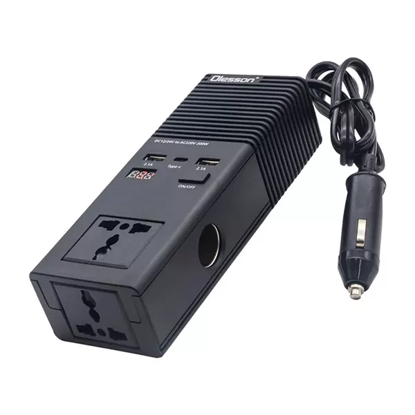 اینورتر برق کوچک خودرو اولسون مدل 12V-TO-220V-200W
