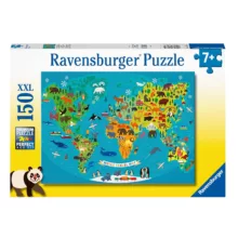 پازل 150 تکه راونزبرگر مدل Animal World Map کد 13287
