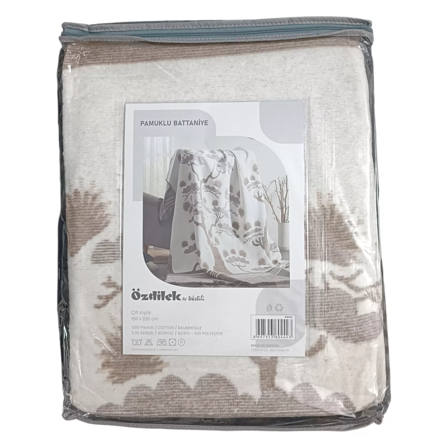 پتو ازدیلک مدل Sakura سایز 180×220 سانتی متر
