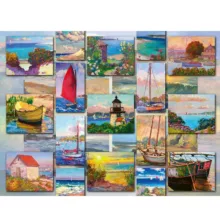 پازل 1500 تکه راونزبرگر مدل Coastal Collage کد 16820