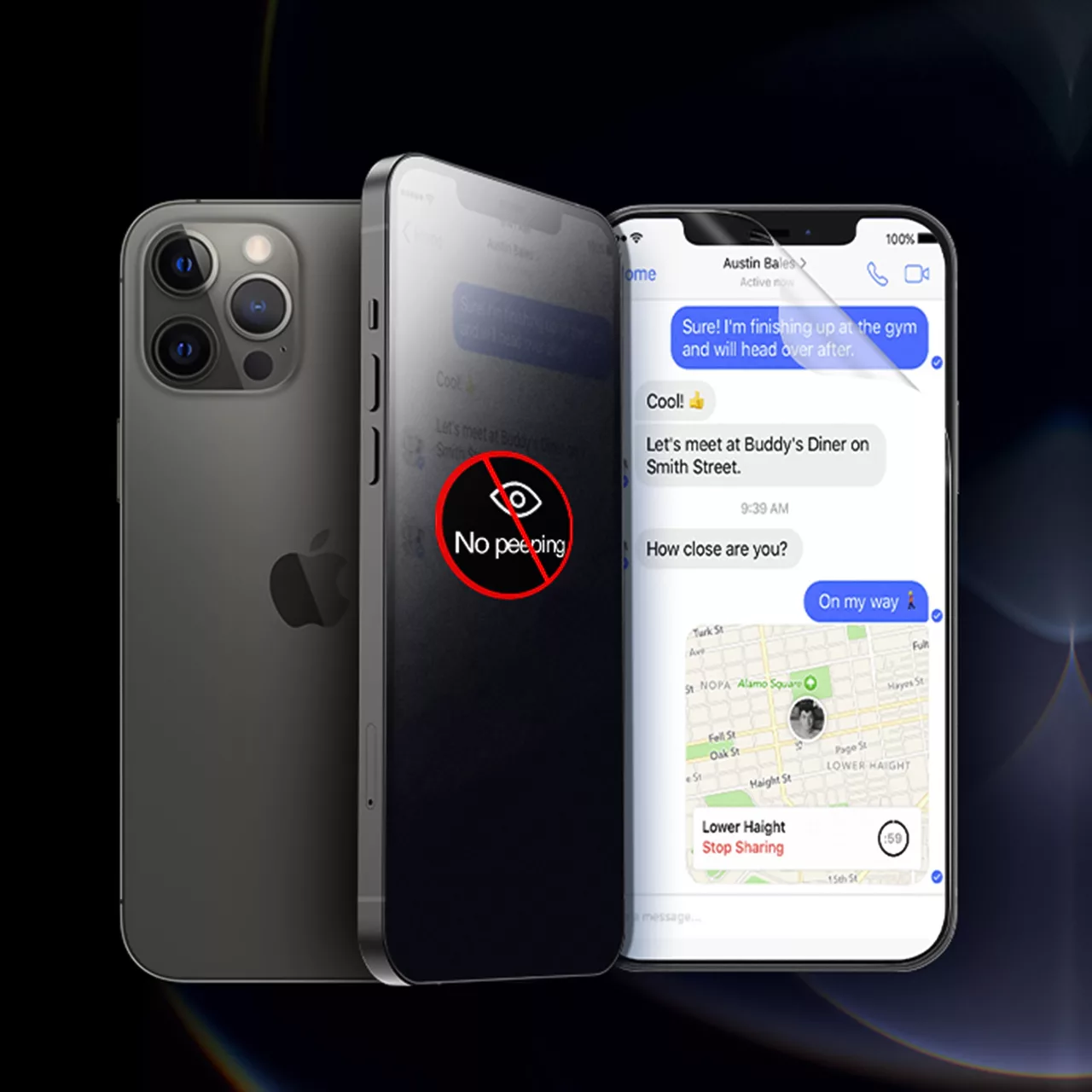 محافظ صفحه نمایش حریم شخصی راک اسپیس کد PRV مناسب برای گوشی موبایل سامسونگ Galaxy Z Flip 4