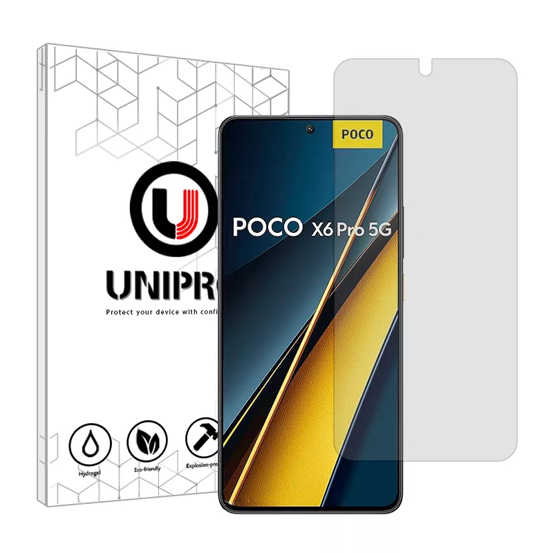 محافظ صفحه نمایش شفاف یونی پرو مدل Explosion Proof مناسب برای گوشی موبایل شیائومی Poco X6 Pro