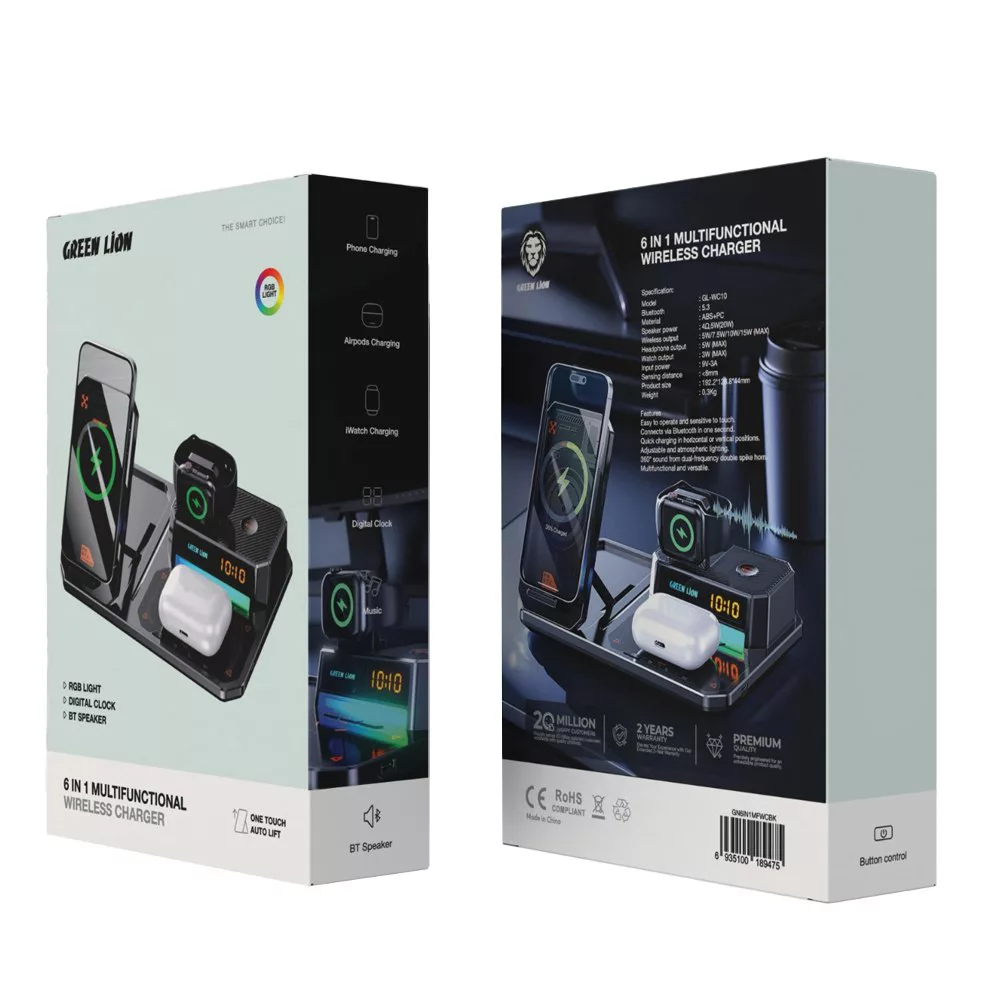 شارژر رومیزی گرین لاین مدل 6IN1 Multifunctional