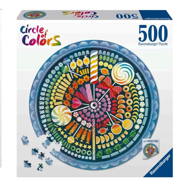 پازل 500 تکه راونزبرگر مدل Circle of Color Sweets کد 17350