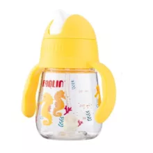 لیوان آبمیوه خوری کودک فارلین مدل نی دار سوپاپ دار کد AG-10024