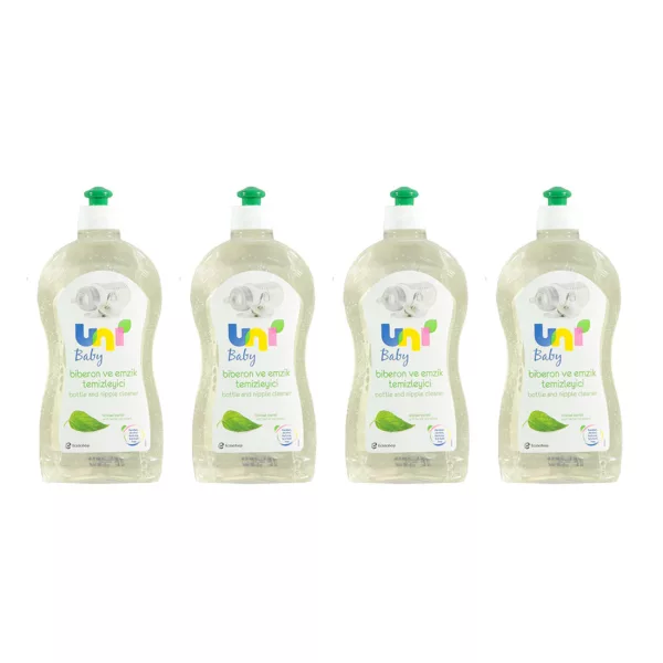 شوینده شیشه شیر کودک یونی مدل  U2008429.4 حجم 500 میلی لیتر بسته 4 عددی