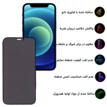 محافظ صفحه نمایش سرامیکی حریم شخصی بوف مدل CFPr9 مناسب برای گوشی موبایل اپل iphone 12 Mini