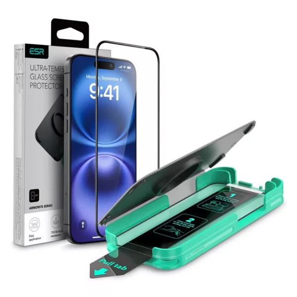 محافظ صفحه نمایش ای اِس آر مدل Armorite مناسب برای گوشی موبایل اپل iPhone 16 Pro Max به همراه ابزار نصب