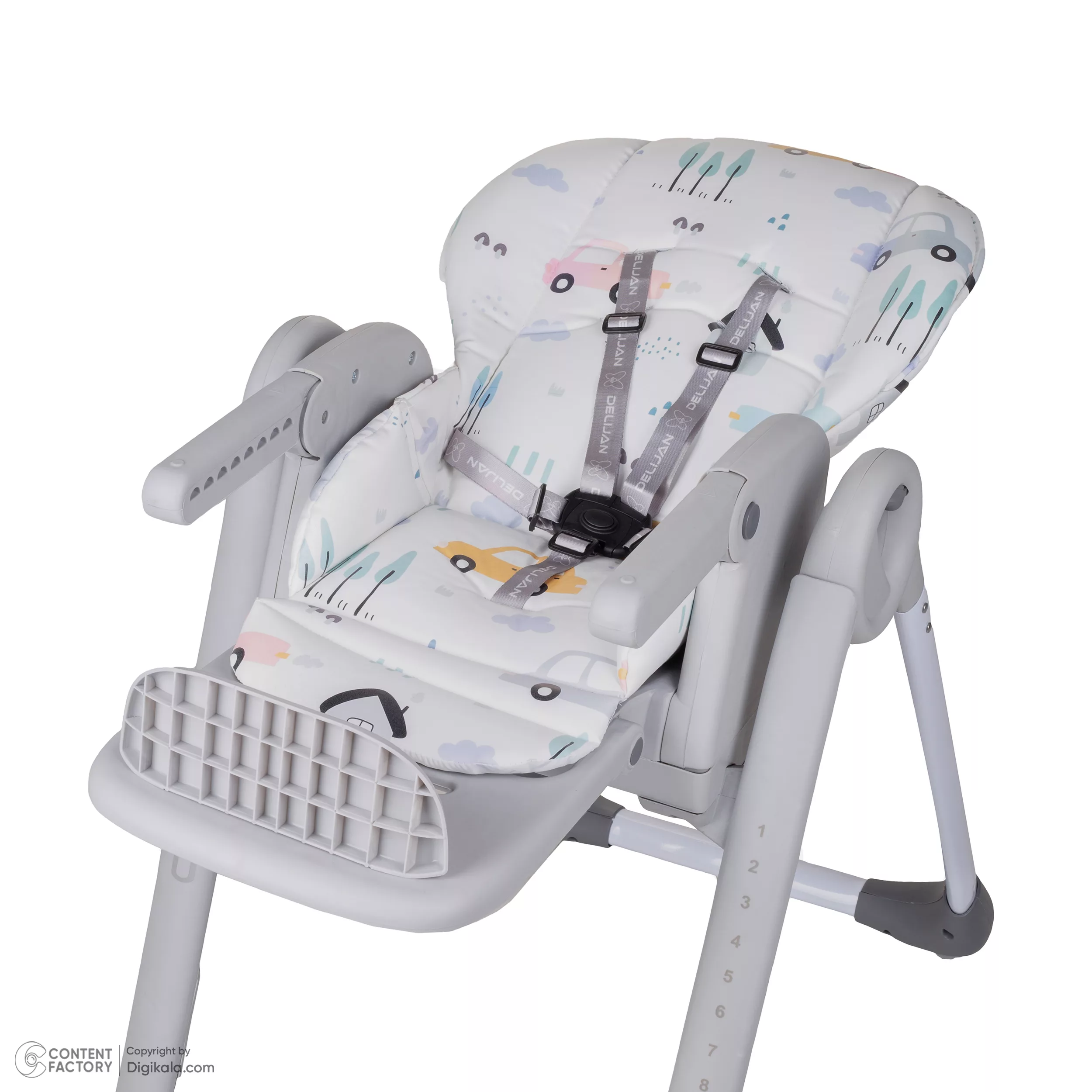 صندلی غذاخوری کودک دلیجان طرح ماشین مدل الوان