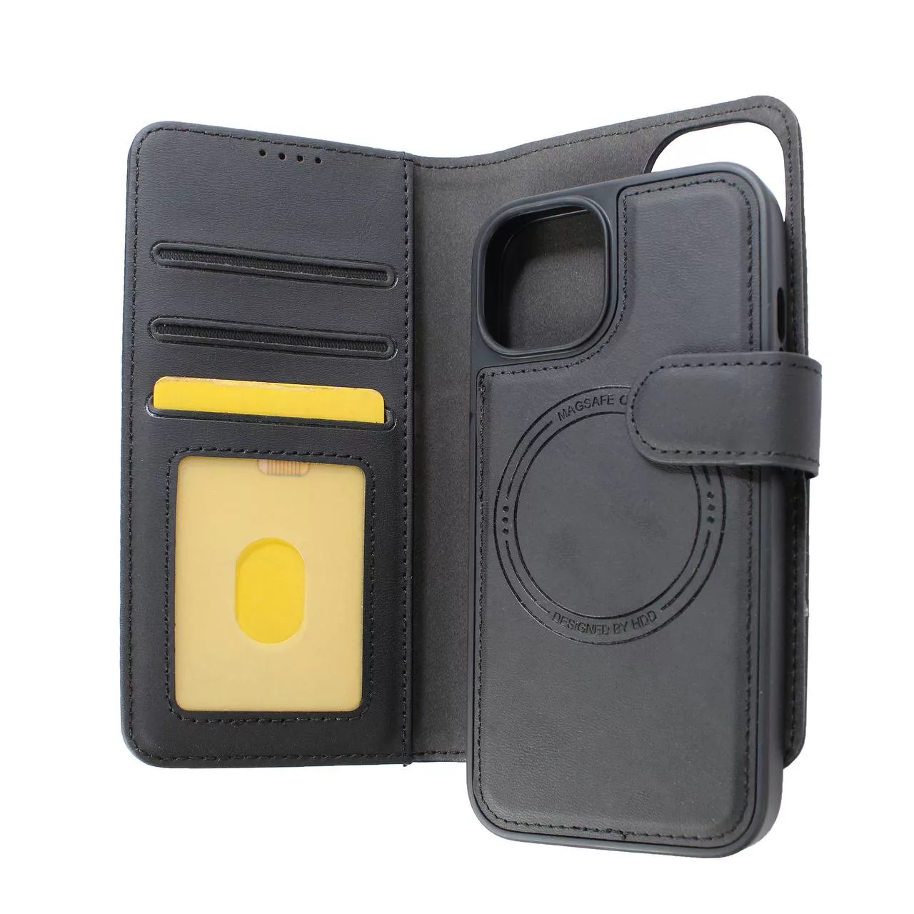 کیف کلاسوری اچ دی دی طرح چرمی مگ سیف مدل LUXURY مناسب برای گوشی موبایل اپل IPHONE 13 pro