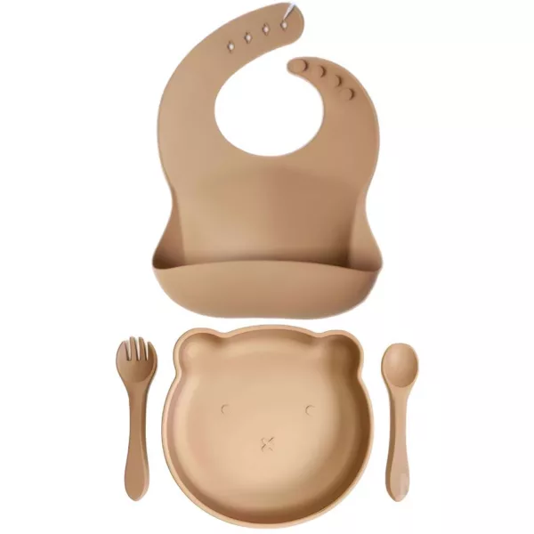 ست غذا خوری کودک مدل سیلیکون مجموعه 4 عددی