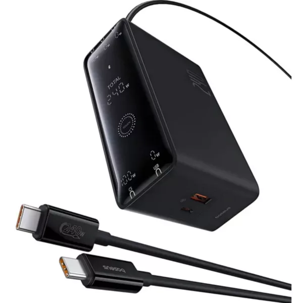 شارژر دیواری 240 وات بیسوس مدل Ultra Fast 240W