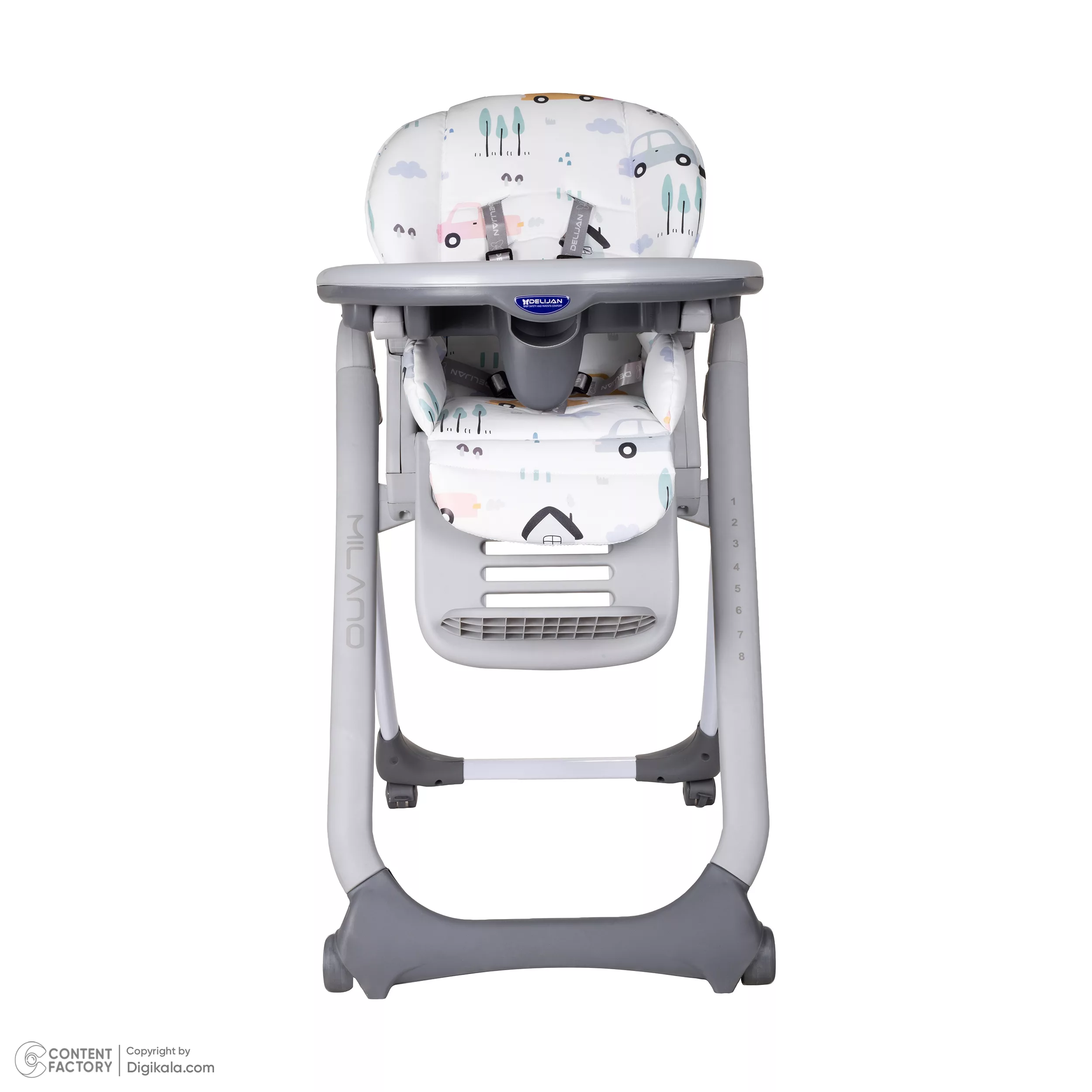 صندلی غذاخوری کودک دلیجان طرح ماشین مدل الوان