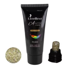 پلی ژل کاشت ناخن اکسلنت مدل دیسکو شماره PLD03 حجم 60 میلی لیتر