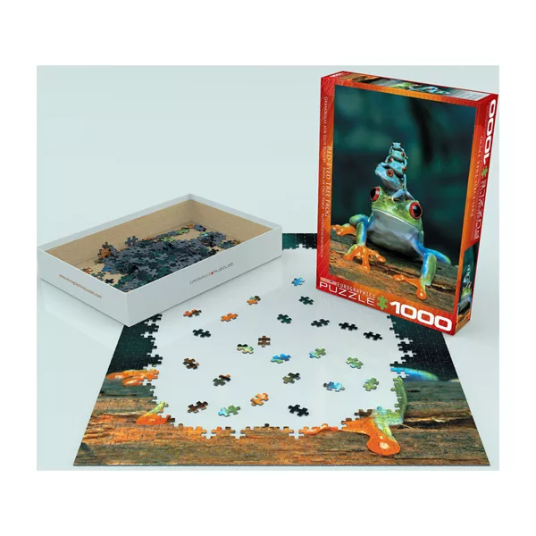 پازل 1000 تکه یوروگرافیکس پازلز مدل 6000-3004 Red-Eyed Tree Frog