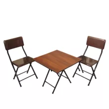 میز و صندلی سفری میزیمو مدل 2 تیکه تاشو کد 2421 مجموعه 3 عددی