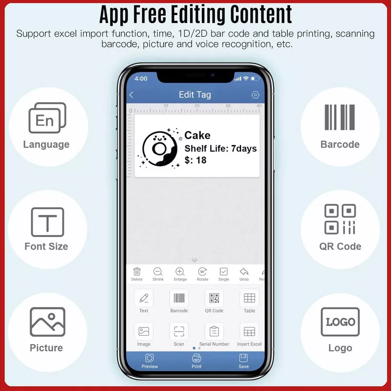 پرینتر لیبل زن نیمبات مدل Jingchen B21