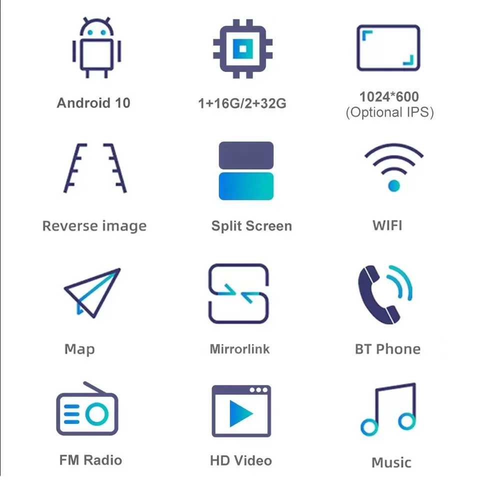 مانیتور اندروید خودرو مدل IPS 1080 مناسب برای پژو 206