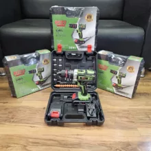 دریل پیچ گوشتی شارژی چکشی باس مدل BS36V مجموعه 26 عددی