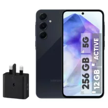 گوشی موبایل سامسونگ مدل Galaxy A55 دو سیم کارت ظرفیت 256 گیگابایت و رم 12 گیگابایت – اکتیو – به همراه شارژر 25 وات سامسونگ