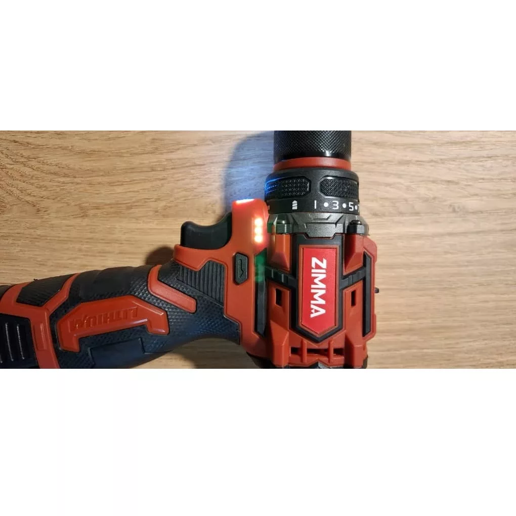 دریل پیچ گوشتی شارژی زیمما مدل براشلس 18 ولت