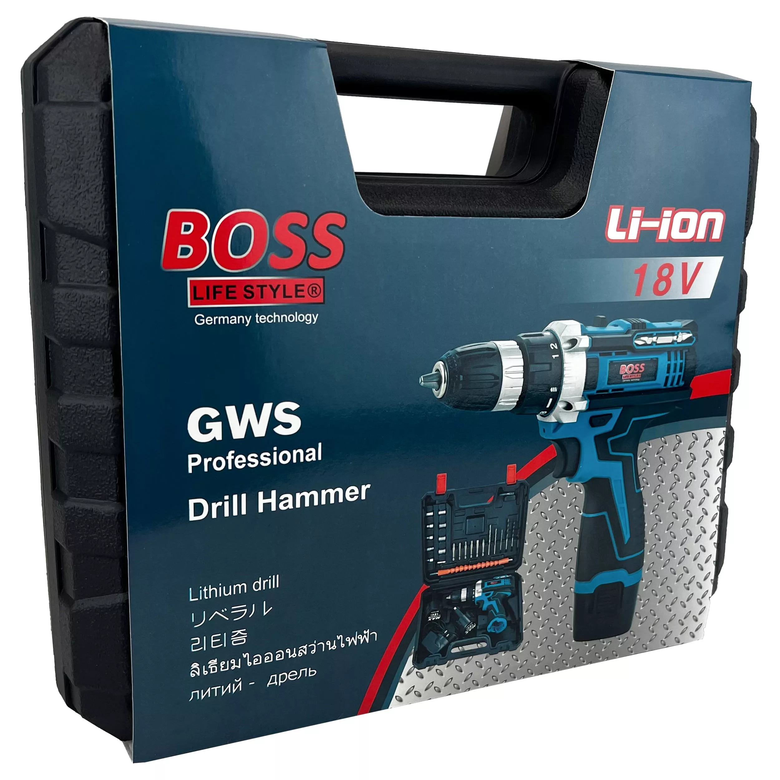 مجموعه 30 عددی دریل پیچ گوشتی شارژی باس مدل BOSS-18V