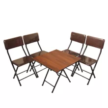 میز و صندلی سفری میزیمو مدل 2 تیکه تاشو کد 2441 مجموعه 5 عددی