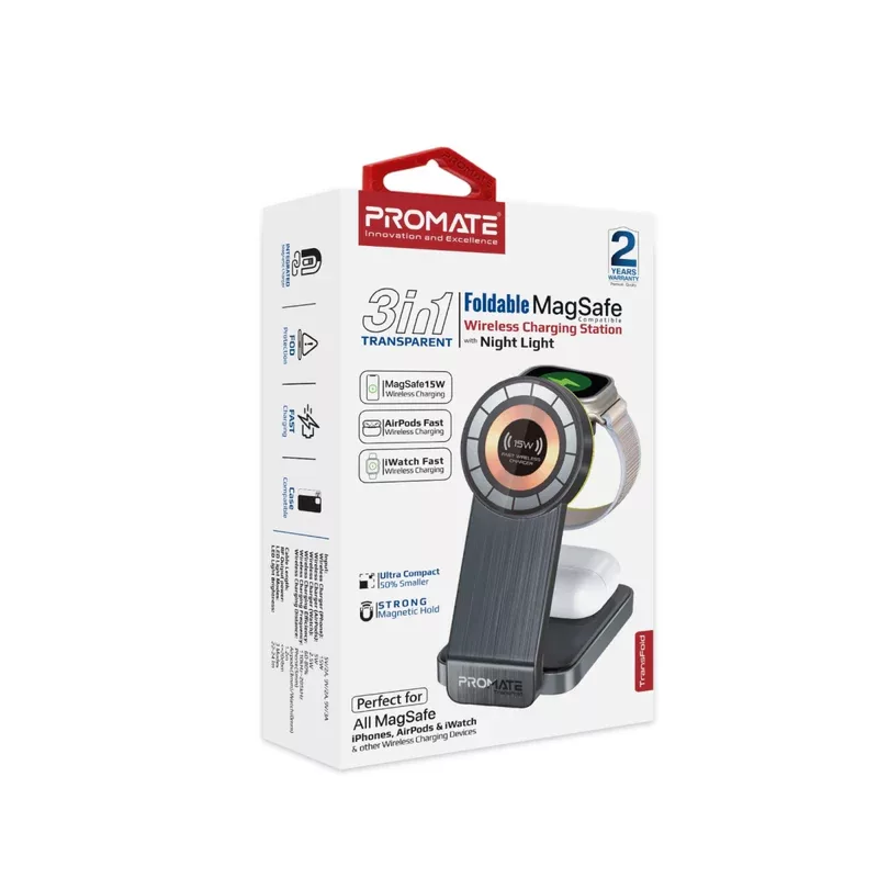 شارژر بی سیم پرومیت مدل TRANSFOLD.BLK