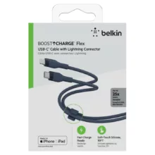 کابل تبدیل USB-C به لایتنینگ بلکین مدل CAA009bt3MBL طول 3 متر