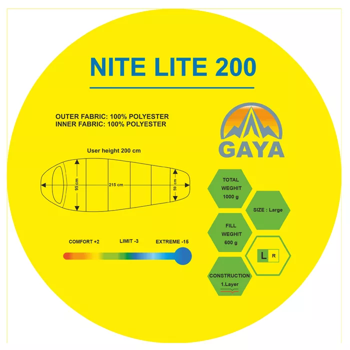 کیسه خواب قایا مدل NITE LITE 200
